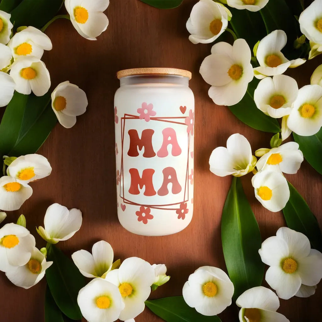 Mama Tumbler - simple pink floral design