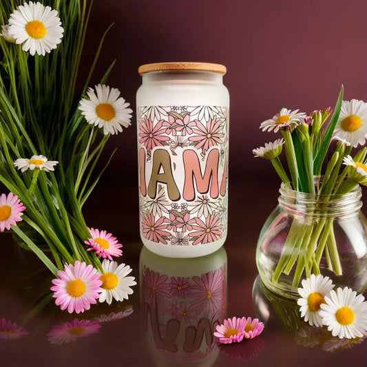 Mama Tumbler - simple pink floral design